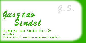 gusztav sindel business card